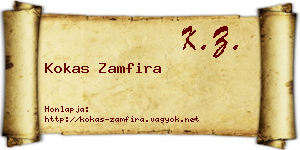 Kokas Zamfira névjegykártya